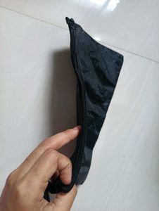 Black Pouch with Wrist Strap