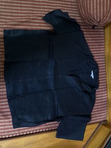 Men's Black Short Sleeve Button-Up Shirt
