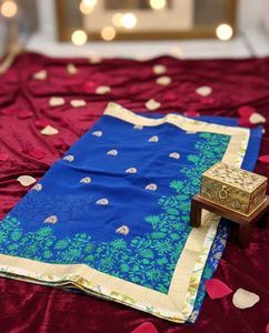 Elegant Blue &amp; Green Saree