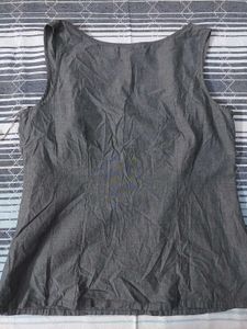 Sleeveless Grey Top