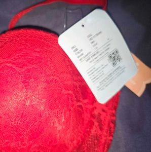 push up Lace Bra - Red