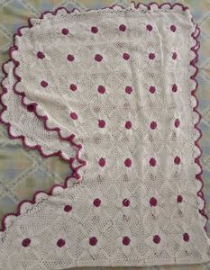 Crocheted sofa back cover set