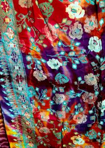 #कॉम्बो Vibrant Tie-Dye Floral Dupatta