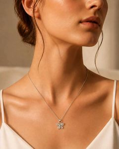Sparkling Butterfly Pendant Necklace