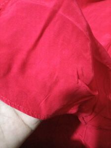 Vibrant Red Collared Top