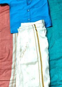 Blue Shirt & Dhoti