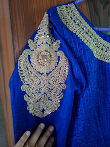 Royal Blue Anarkali Kurta Set