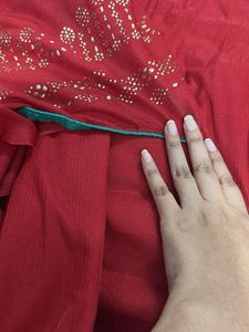 Red Saree with blouse