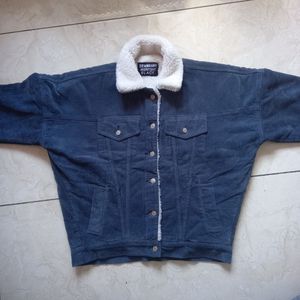 Corduroy Jacket with Sherpa Collar