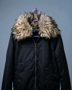 Black Jacket with Fur Collar
