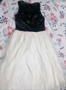 Sparkly Sequin Black &amp; White Dress