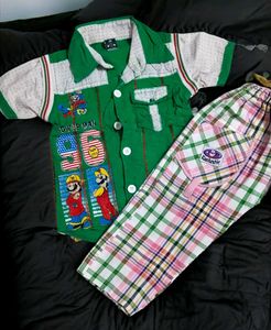 Kids Mario Themed Shirt and Pants Set