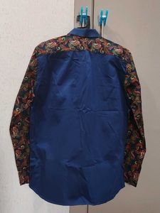 Stylish Blue Paisley Shirt (40")