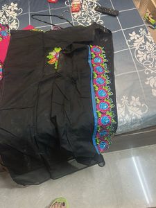 Elegant Black Embroidered Kurta Set