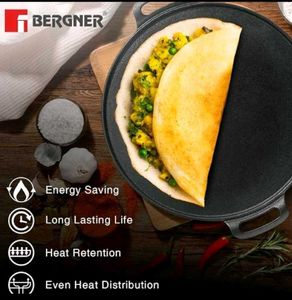 Bergner Cooking Cast Iron Dosa Tawa 12inch