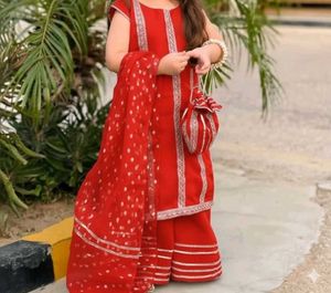 Kids' Blue Embroidered Kurta Set