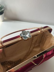 Elegant Red Beaded Clutch Purse