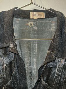 Mesh Button-Down Top