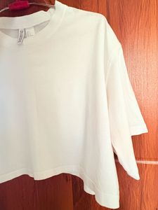 H&amp;M White Oversized Tee - Size S