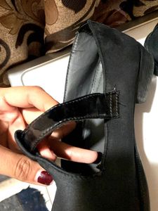 Black Leather Mary Jane Shoes