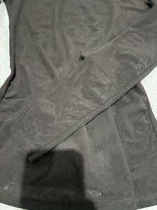 Black Long Sleeve Mesh Top