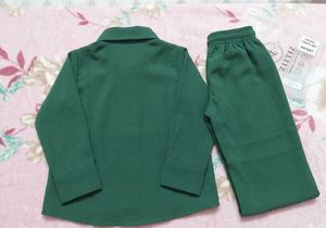 Elegant Green Kurta Set with Palazzo Pants