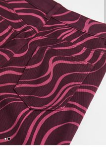 Wide Leg Patterned Pants