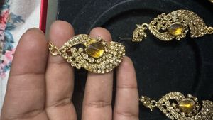 Gold-Tone Statement Necklace &amp; Earring Set
