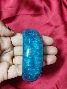 Sparkling Blue Resin Bangle