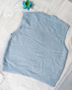 Light Blue korean vest cardigan 🩵