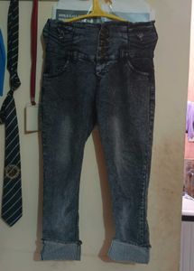 High Waisted Acid Wash Jeans womens