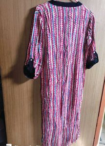 Vibrant Striped Button-Down Kurta