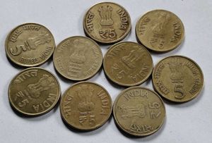 Rare Indian Commemorative Coins 9 Pcs Set