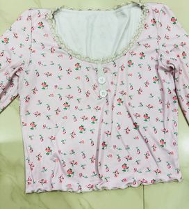 SAVANA Cute Floral Print Pajama Set
