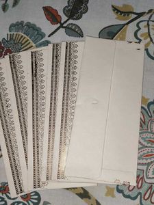 Vintage Gold Bordered Envelopes