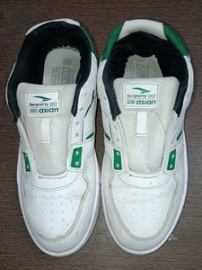 Shoes White Green  Mens Asian Boys Sneaker