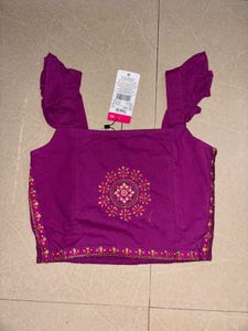 Embroidered Crop Top