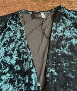 Crushed Velvet Sleeveless Vest