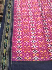 ink &amp; Blue Ikkat Saree patola sare
