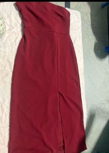 Red Maxi Slip Dress