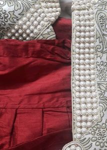 Wedding Sherwani Men Manyavar Red, White &amp; Cream