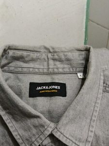Jack &amp; Jones Grey Denim Shirt