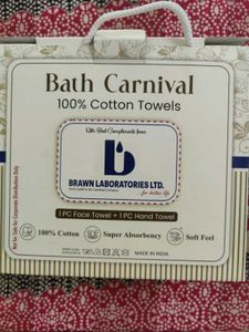 2 brand new Bath Carnival 100% Cotton Towels