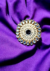 Exquisite Kundan &amp; Stone Studded Ring
