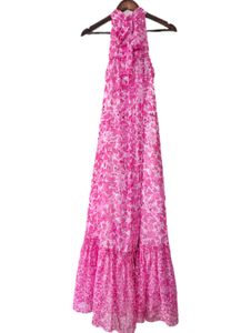 Flowy Pink Floral Maxi Dress
