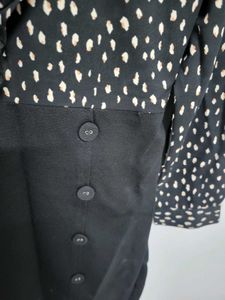 Black &amp; White Polka Dot Dress