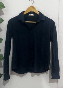 Classic Navyblue  Long Sleeve Button-Up Shirt
