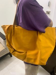Large Mustard Yellow Tote Bag