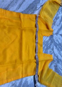 Yellow Kurta with Sequins Work