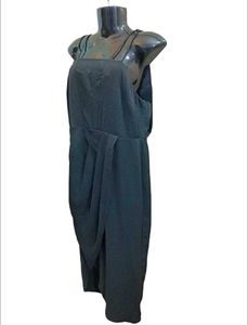 Black Sheer-Panel Cocktail Dress